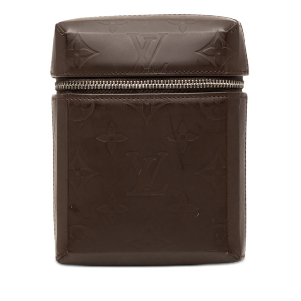 LOUIS VUITTON Brown Monogram Leather Pouch
